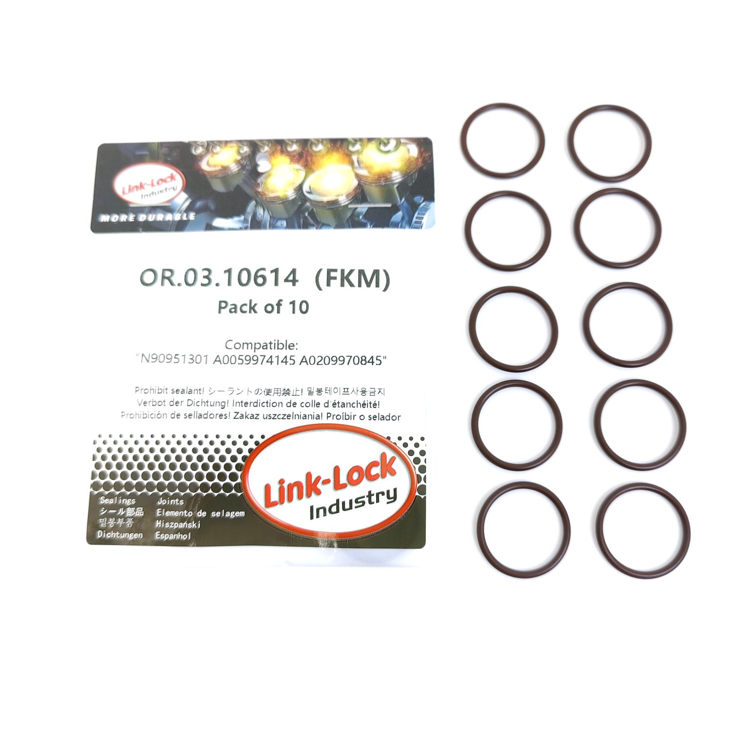 Tank O-Ring Seal - 10 adet OR.03.10614 FKM Viton Sızdırmazlık