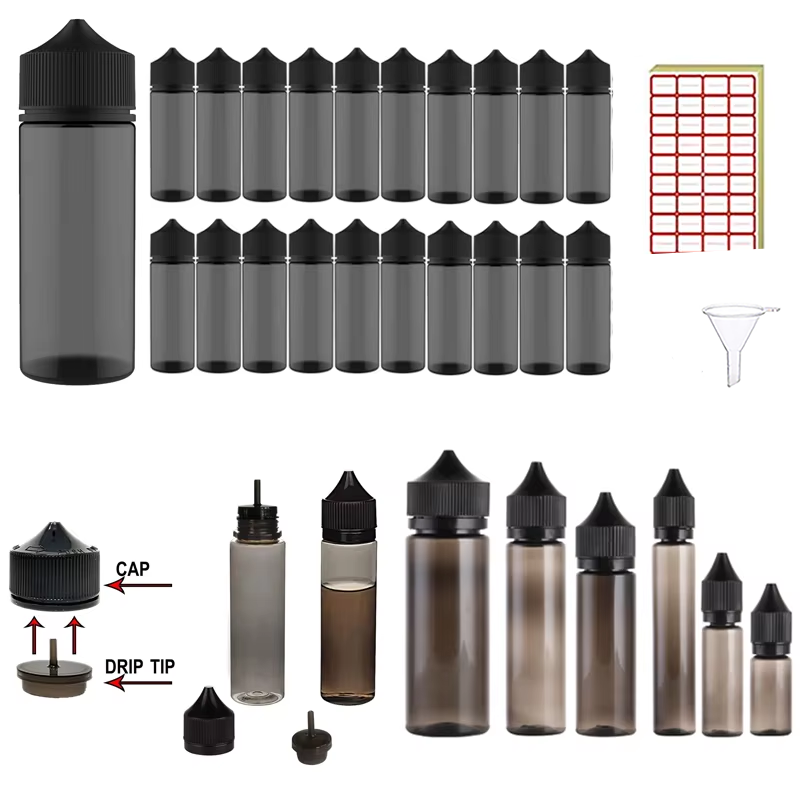 Juice Bottle Dropper - 20 Adet 30-120 ml PET Boş