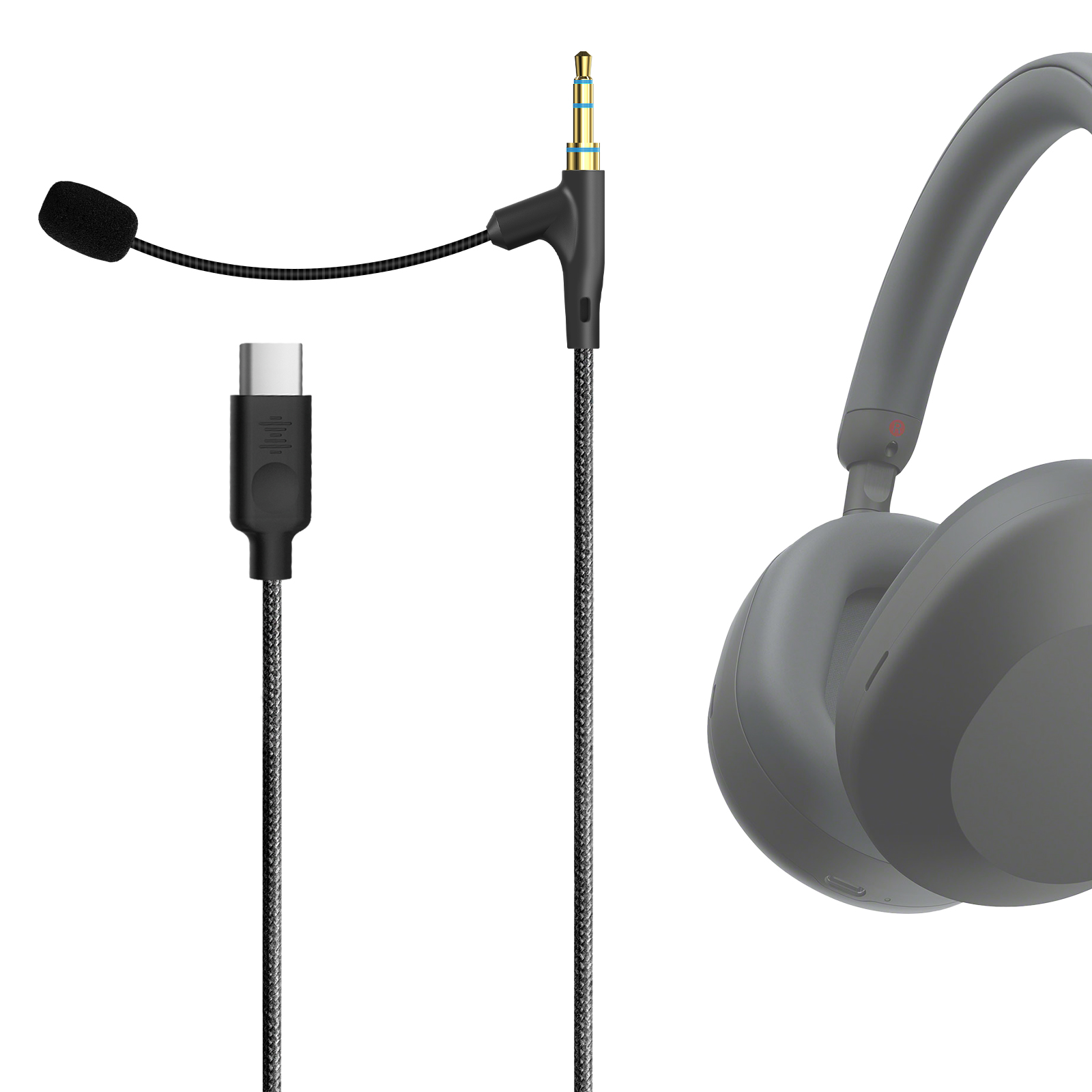 Beats Headphone Solo 4 - Geekria Boom Mikrofon Kulaklık Kablosu Sony