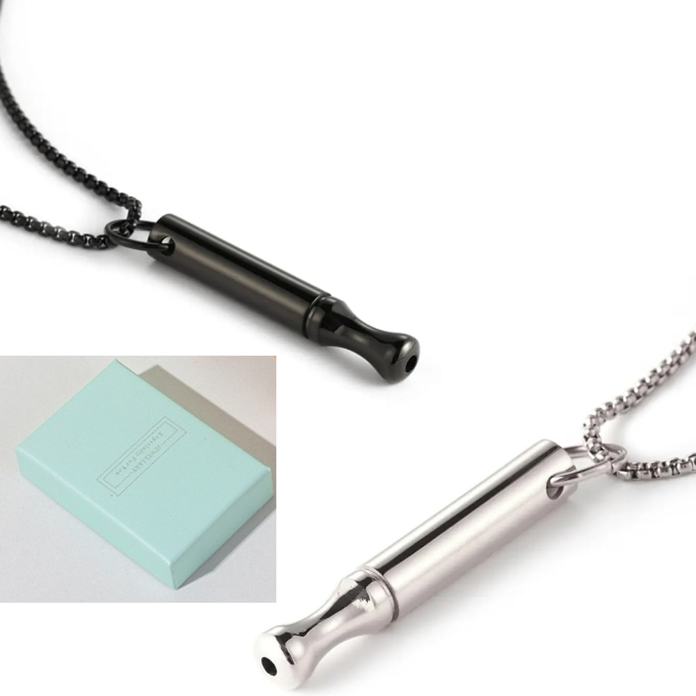 Vape Accessory - Titanyum Çelik Nefes Kolyesi, Anksiyete Giderici