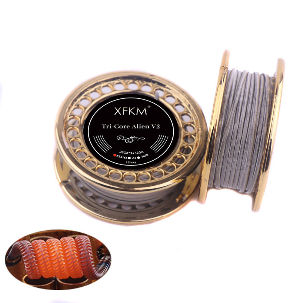 XFKM 5M/rulo NI80/A1/SS316L Al - Clapton Wire Pre Built incelemesi ve fiyatı