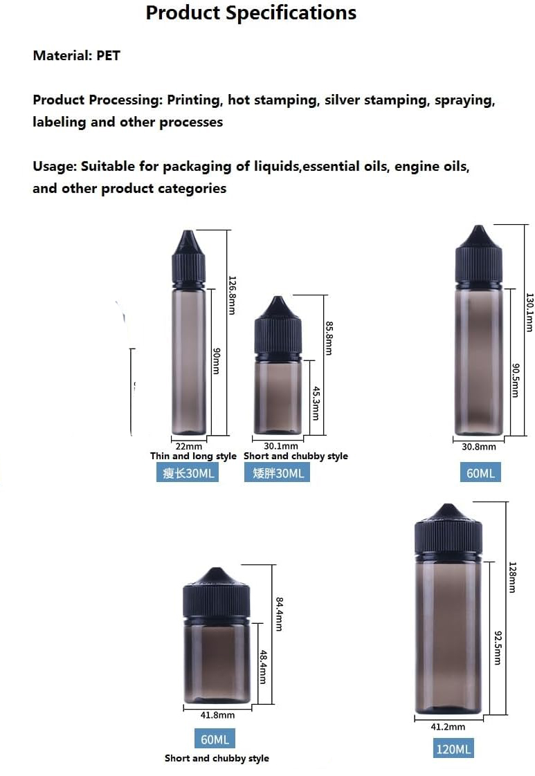 20 Adet 30-120 ml PET Boş Şişe - Juice Bottle Dropper incelemesi ve fiyatı