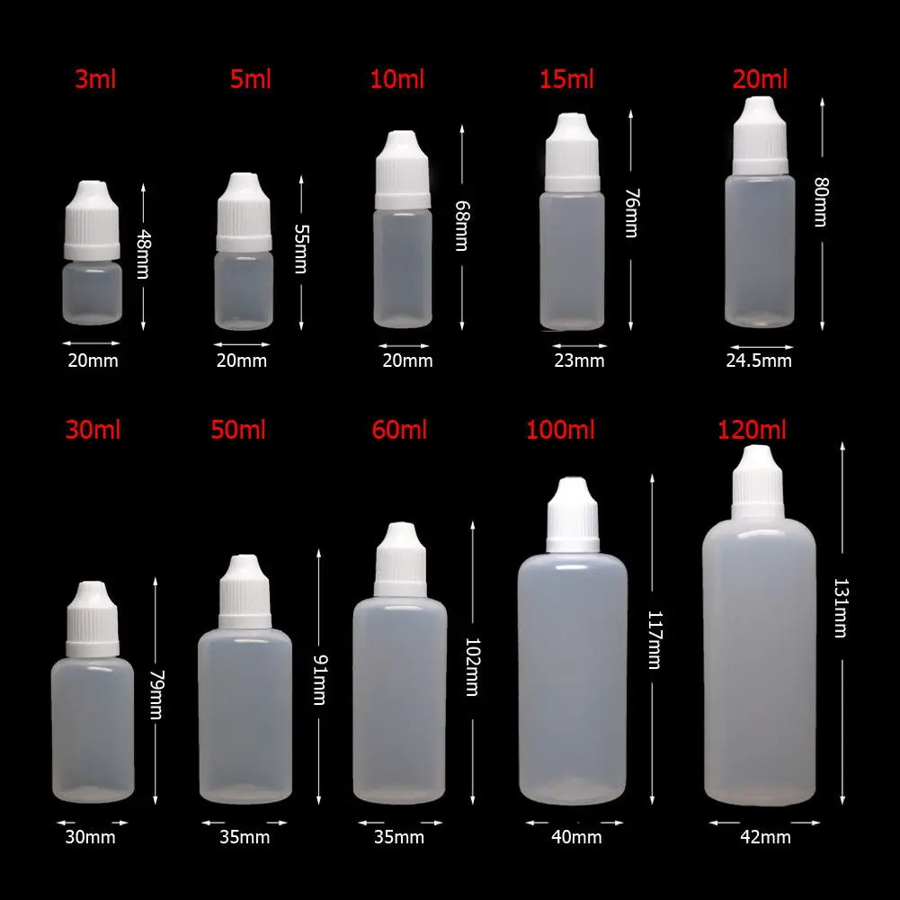 100 adet 3/5/10/15/20/30/50/10 - Juice Bottle Dropper incelemesi ve fiyatı